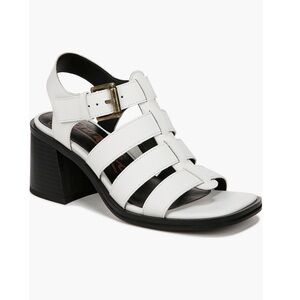 Zodiac Joleen Cage Sandals Block Heels White & Black Women’s Size 8